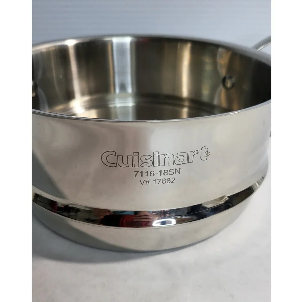 Cuisinart Steamer Insert Stainless Steel CookwareKitchen Accessory Size 4 Quarts